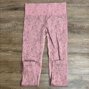 Gymshark Pink Speckled High Waisted Leggings Seamless Sculpt Activewear